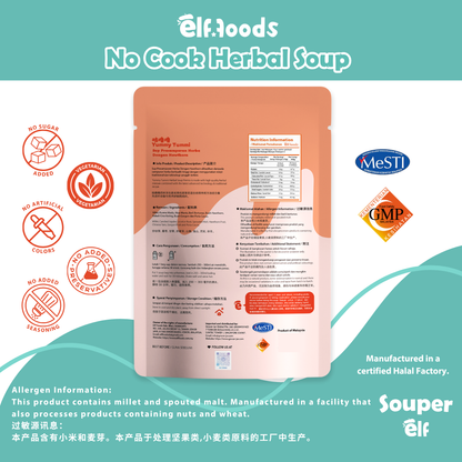 Elffoods YummyTummi herbal soup with sprouted malt and hawthorn for digestion.